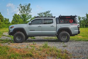 Toyota Tacoma Bed Cap Molle Panel Side Storage Bin - Driver Side - Rough Country - Molle Panel + Integrated LED, Powder-Coated - '16-'23